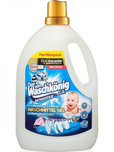 Der Waschkoning C,G Sensetive универсальный гель для стирки детского белья 3,305 л