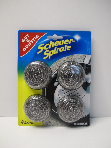 Edeka scheuer-spirale губки металлические 4st