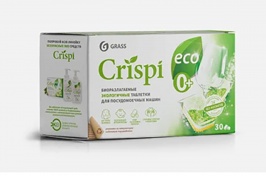 Grass CRISPI таблетки для посудомоечной машины Эко 30 шт.